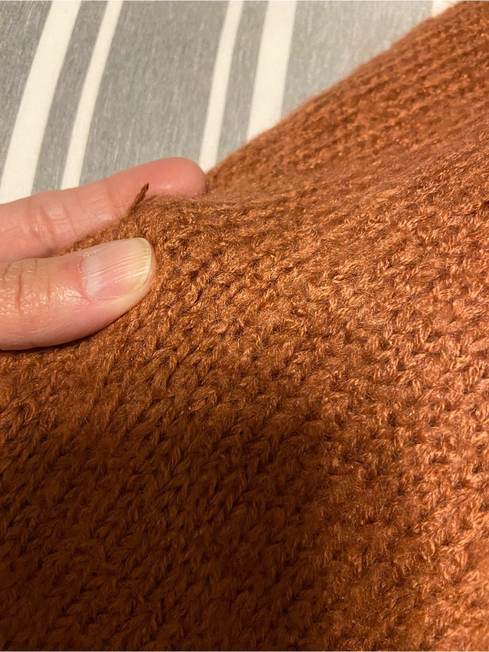 Source Unknown Women's Open-Front Cardigan Sweater in Burnt Orange - Picture 6 of 6